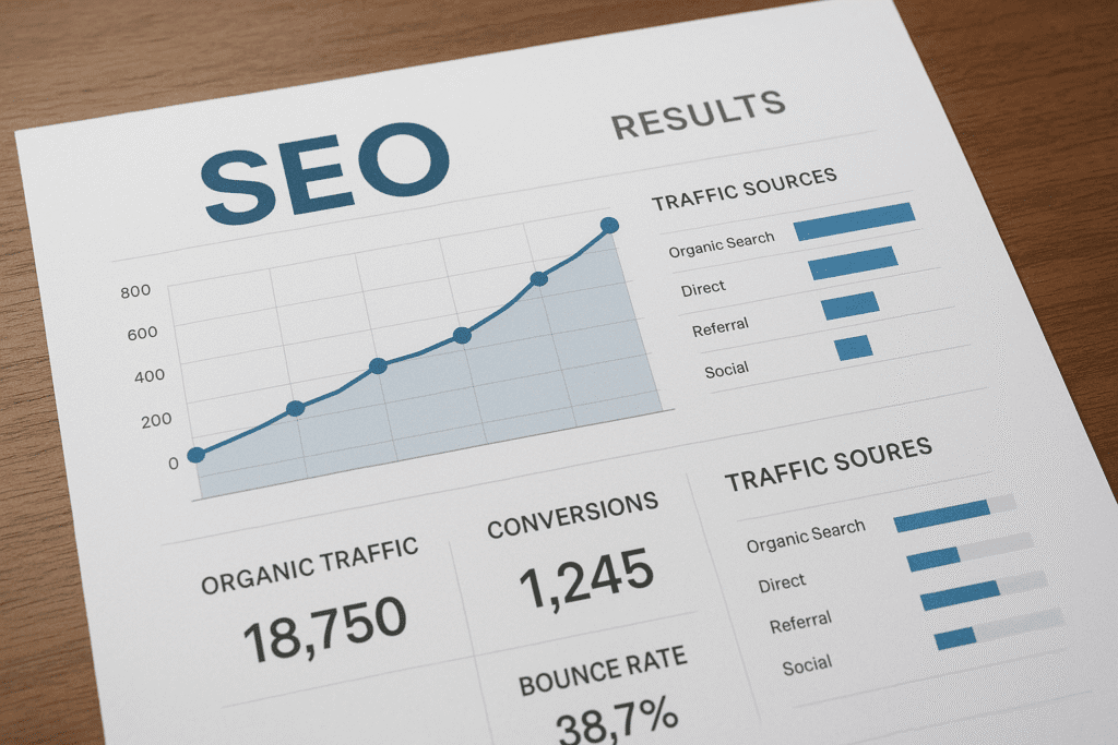 imagem de grafico de análise de resultados em uma página de uma agência de SEO em Porto Alegre Rio Grande do Sul Brasil