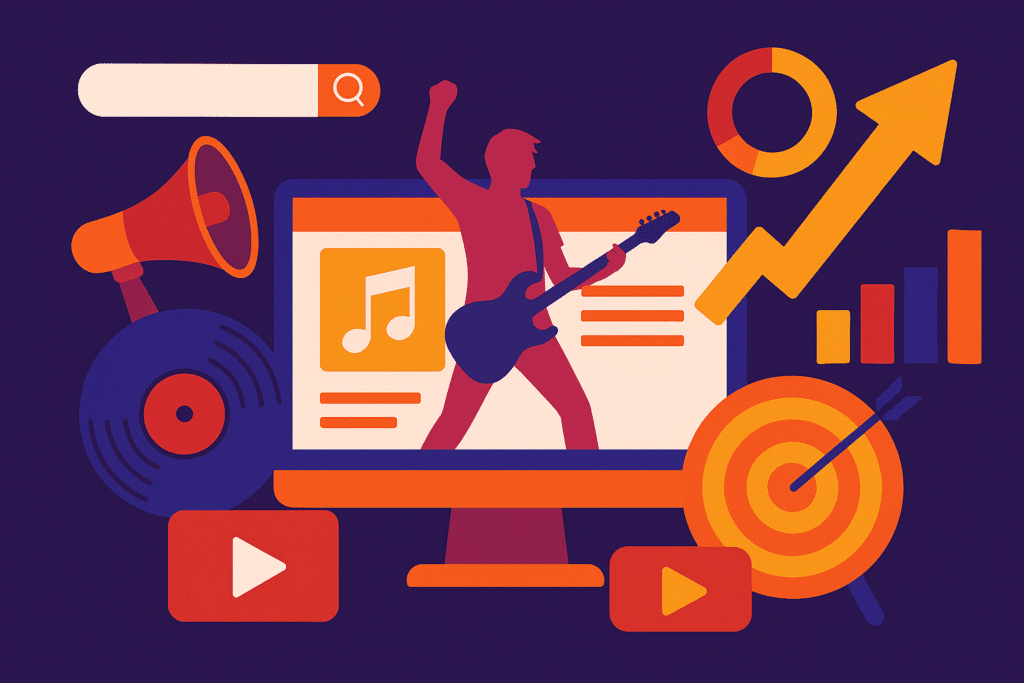 infografico ilustrativo em artigo de blog sobre marketing musical