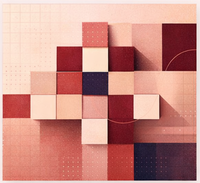 Imagem abstrata e autoral representando serviço de planejamento de conteúdo e redação estratégica de marketing digital SEO